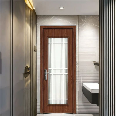 Porte en verre WPC insonorisée avec structure composite creuse assurant une résistance à l'humidité et des performances à long terme