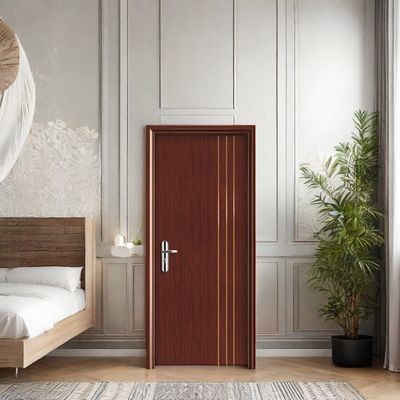 Porte creuse en WPC durable avec épaisseur de 45 mm, isolation acoustique de 30 dB et résistance aux termites pour une utilisation en intérieur