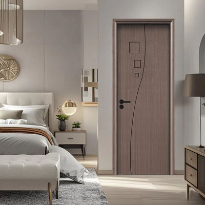 Un bon prix. Porte intérieure WPC résistante à l'humidité, porte composite creuse durable, insonorisante et isolante thermiquement pour les espaces intérieurs résidentiels et commerciaux en ligne