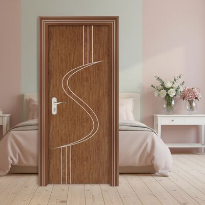 Un bon prix. Porte intérieure WPC isolée thermiquement et insonorisée avec cadre composite creux résistant à l'humidité pour usage résidentiel et commercial en ligne