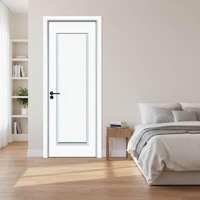 Porte intérieure WPC creuse résistante à l'humidité conçue pour les résidences et les commerces avec des propriétés d'isolation thermique supérieures