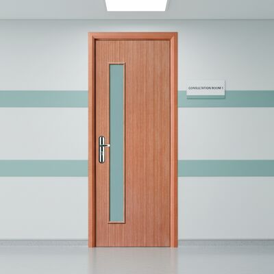 Porte creuse en WPC écologique et durable conçue pour réguler la température intérieure et résister à l'humidité dans les espaces intérieurs