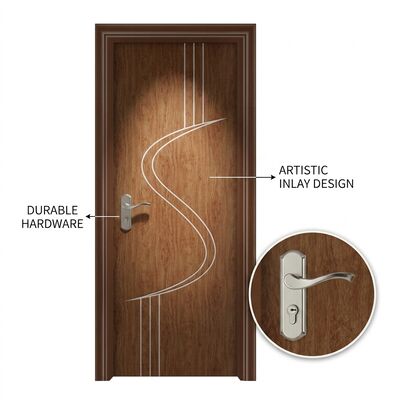 Un bon prix. Température chaude Intérieur Porte en WPC Matériau en plastique WPC durable Adapté aux applications résidentielles commerciales Design moderne en ligne