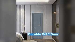 Entretien résistant à l'humidité durable de porte creuse de WPC faible