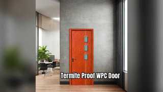 Porte creuse composite en verre WPC conçue avec un cadre WPC résistant aux termites et une excellente isolation thermique pour l'intérieur